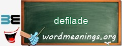 WordMeaning blackboard for defilade